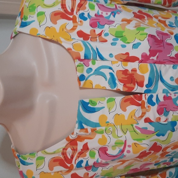 Barbara Gerwit Bright Nylon Spandex Dress  sz Small - Picture 3 of 5